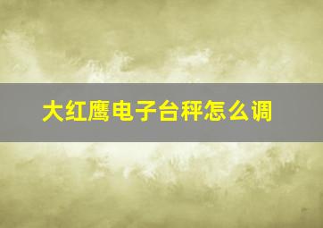 大红鹰电子台秤怎么调