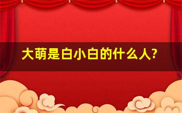 大萌是白小白的什么人?