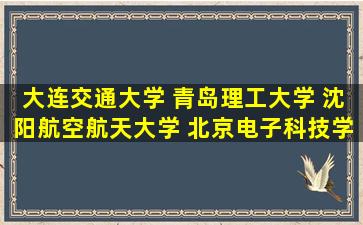 大连交通大学 青岛理工大学 沈阳航空航天大学 北京电子科技学院 北京...