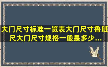 大门尺寸标准一览表,大门尺寸鲁班尺,大门尺寸规格一般是多少...