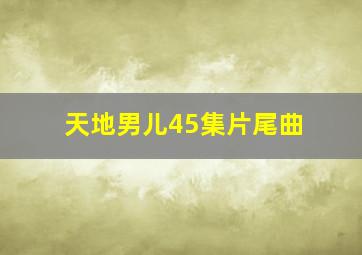 天地男儿45集片尾曲