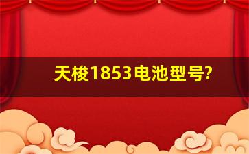 天梭1853电池型号?