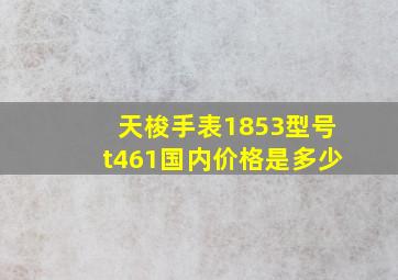 天梭手表1853型号t461国内价格是多少