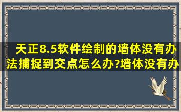 天正8.5软件绘制的墙体没有办法捕捉到交点怎么办?墙体没有办法解体,...