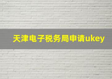 天津电子税务局申请ukey