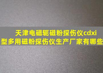 天津电磁轭磁粉探伤仪cdxi型多用磁粉探伤仪生产厂家有哪些