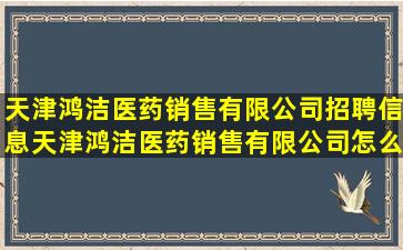 天津鸿洁医药销售有限公司招聘信息,天津鸿洁医药销售有限公司怎么样?