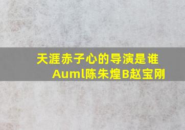 天涯赤子心的导演是谁、A¨陈朱煌、B赵宝刚