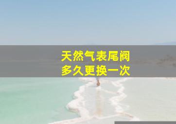 天然气表尾阀多久更换一次