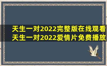 天生一对2022完整版在线观看天生一对2022爱情片免费播放