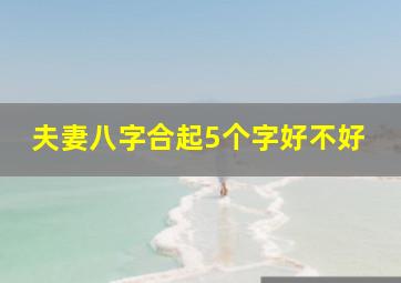 夫妻八字合起5个字好不好