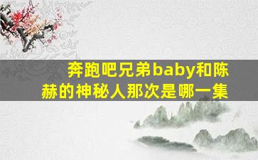 奔跑吧兄弟baby和陈赫的神秘人那次是哪一集