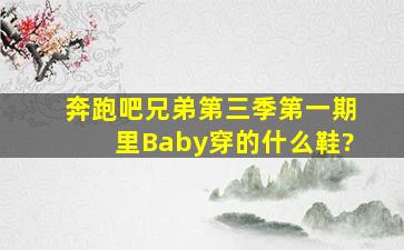 奔跑吧兄弟第三季第一期里Baby穿的什么鞋?