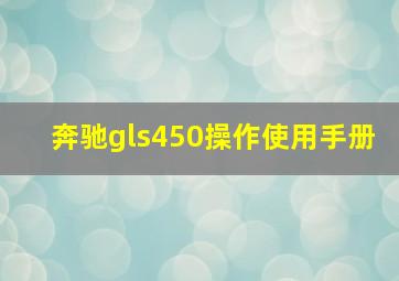 奔驰gls450操作使用手册(