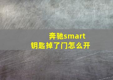 奔驰smart钥匙掉了门怎么开