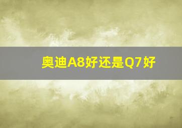 奥迪A8好还是Q7好