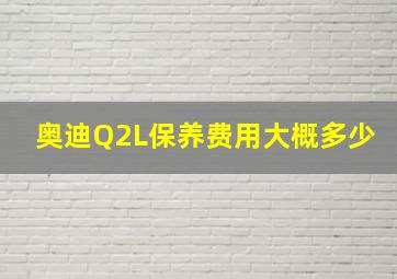 奥迪Q2L保养费用大概多少(