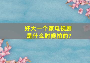 好大一个家电视剧是什么时候拍的?