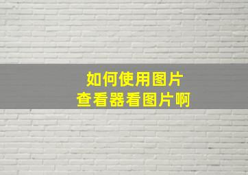 如何使用图片查看器看图片啊。。