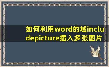 如何利用word的域includepicture插入多张图片?