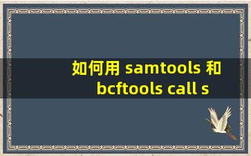 如何用 samtools 和 bcftools call snp