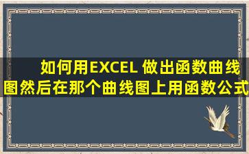 如何用EXCEL 做出函数曲线图,然后在那个曲线图上用函数公式表示...