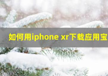 如何用iphone xr下载应用宝 