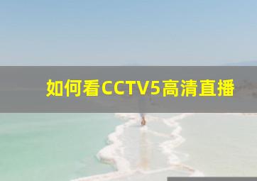 如何看CCTV5高清直播