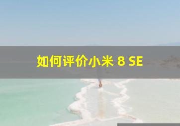 如何评价小米 8 SE 