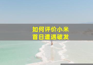 如何评价小米首日遭遇破发