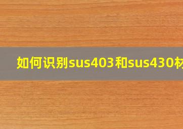 如何识别sus403和sus430材料