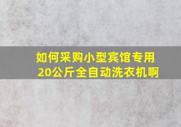 如何采购小型宾馆专用20公斤全自动洗衣机啊