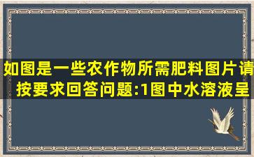 如图是一些农作物所需肥料图片,请按要求回答问题:(1)图中水溶液呈...