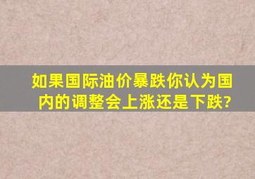 如果国际油价暴跌,你认为国内的调整会上涨还是下跌?