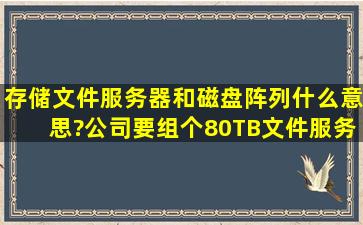 存储文件服务器和磁盘阵列什么意思?公司要组个80TB文件服务器