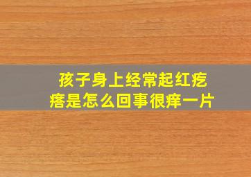 孩子身上经常起红疙瘩是怎么回事很痒一片