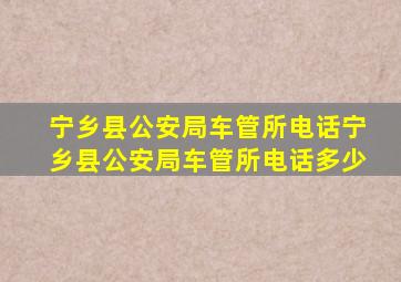 宁乡县公安局车管所电话,宁乡县公安局车管所电话多少