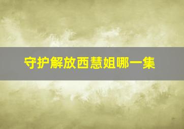 守护解放西慧姐哪一集