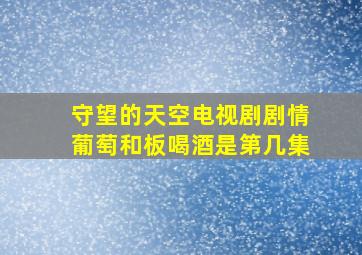 守望的天空电视剧剧情葡萄和板喝酒是第几集