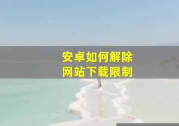 安卓如何解除网站下载限制