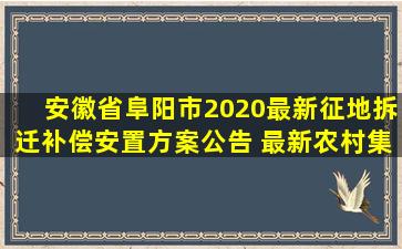 安徽省阜阳市2020最新征地拆迁补偿安置方案公告 最新农村集体土地...