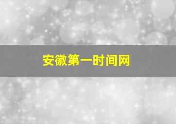 安徽第一时间网(