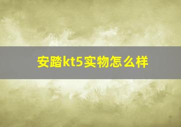 安踏kt5实物怎么样