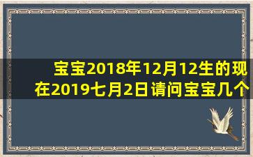 宝宝2018年12月12生的现在2019七月2日请问宝宝几个月了