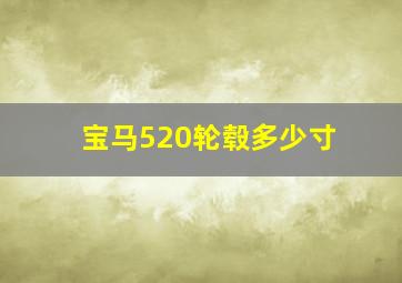 宝马520轮毂多少寸