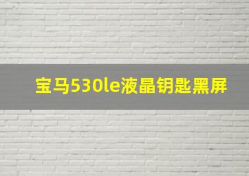 宝马530le液晶钥匙黑屏