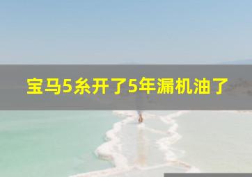 宝马5糸开了5年,漏机油了