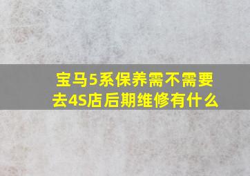 宝马5系保养需不需要去4S店,后期维修有什么