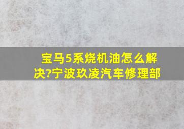 宝马5系烧机油怎么解决?宁波玖凌汽车修理部