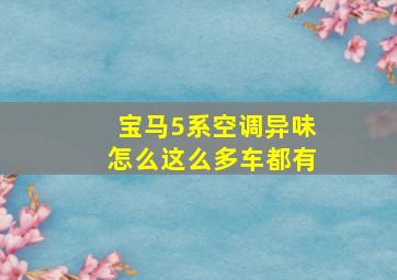 宝马5系空调异味怎么这么多车都有